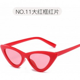 Aviator Cute Sexy Cat Eye Sunglasses Women Small Glasses Lady Luxury Mirror Retro Sun Vintage Female - 2 - CG198ZQMKQT $28.31