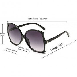 Oval women fashion Simple sunglasses Retro glasses Men and women Sunglasses - Black - CY18LL0339G $6.81