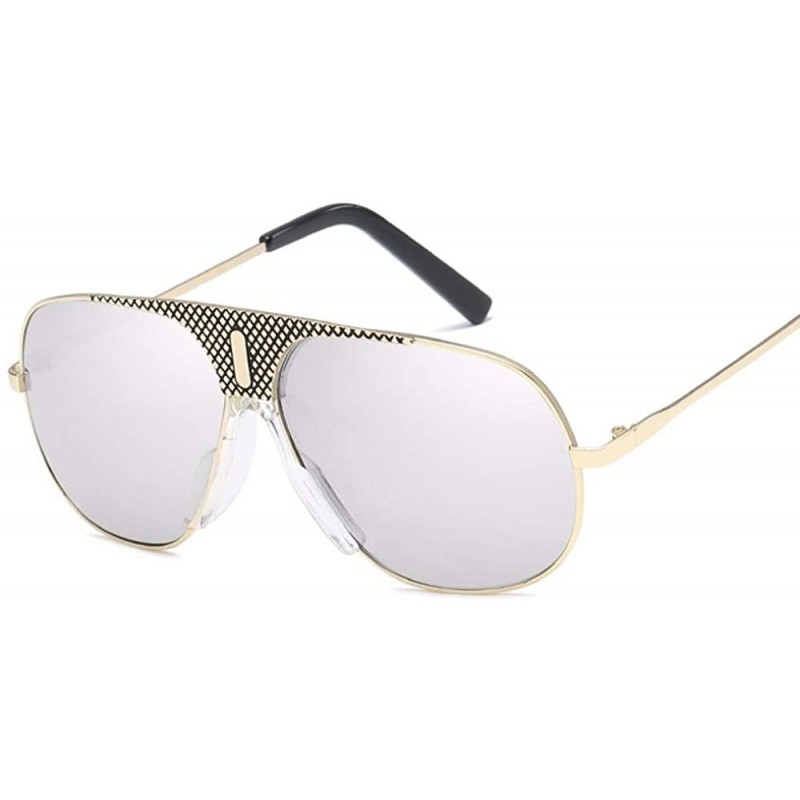 Aviator European and American Men's Sunglasses Retro Wind Pilot Toad Sunglasses - F - CK18Q0IARQM $36.26