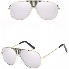 Aviator European and American Men's Sunglasses Retro Wind Pilot Toad Sunglasses - F - CK18Q0IARQM $36.26