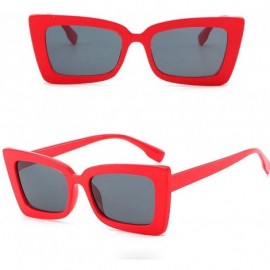 Rectangular Adult Irregular Eye Sunglasses-Retro Eyewear Fashion Radiation Protection - D - CL18OA4O25M $7.34