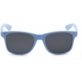 Wayfarer Sunglasses Classic 80's Vintage Style Design - Light Blue- Smoke Lenses (Retro Optix) - C612HRQOJBH $7.96