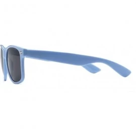 Wayfarer Sunglasses Classic 80's Vintage Style Design - Light Blue- Smoke Lenses (Retro Optix) - C612HRQOJBH $7.96