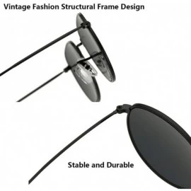 Sport Vintage Metal Round Oversized Sunglasses & Case Designer Sunglasse Women - Black&red - CU1808KQNSA $11.09