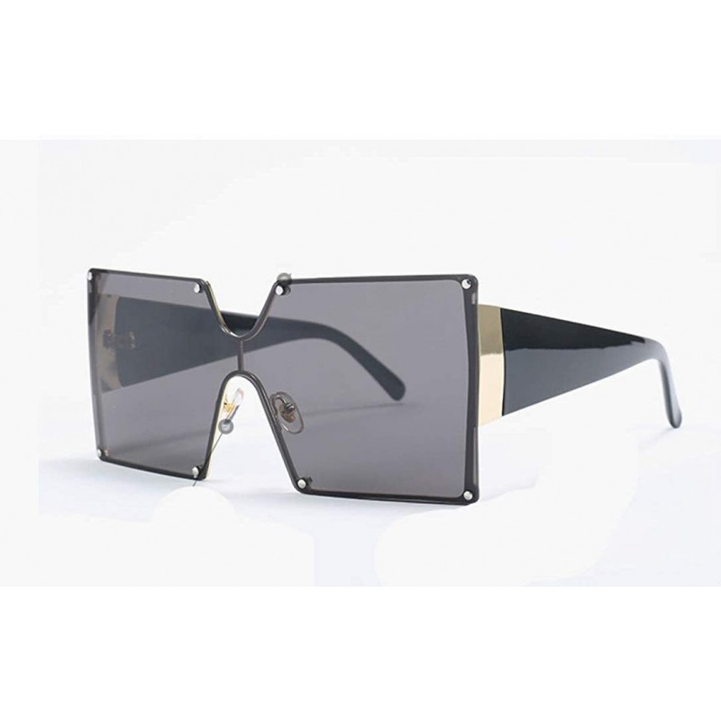 Oversized Women's Square Sunglasses Women's Frame Shadow Women's Oversized Sunglasses - CW198QLI7OZ $35.76