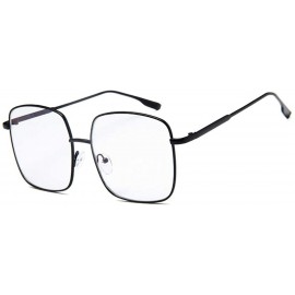 Rectangular Unisex vintage clear frame Beatles Retro Sixties Style Rectangular Metal Glasses - Color 2 - CV18MDNMZWH $8.38