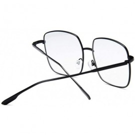 Rectangular Unisex vintage clear frame Beatles Retro Sixties Style Rectangular Metal Glasses - Color 2 - CV18MDNMZWH $8.38