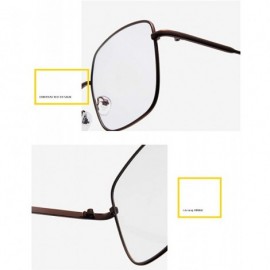 Rectangular Unisex vintage clear frame Beatles Retro Sixties Style Rectangular Metal Glasses - Color 2 - CV18MDNMZWH $8.38