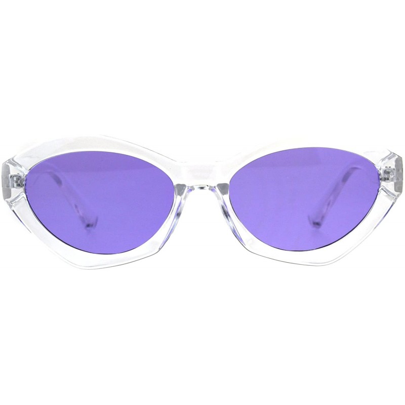 Oval Womens Sunglasses Unique Fashion Irregular Oval Shape Shades UV 400 - Clear - CL18C9KSWAU $12.84