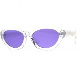 Oval Womens Sunglasses Unique Fashion Irregular Oval Shape Shades UV 400 - Clear - CL18C9KSWAU $12.84