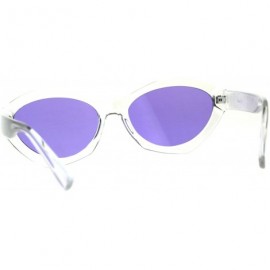 Oval Womens Sunglasses Unique Fashion Irregular Oval Shape Shades UV 400 - Clear - CL18C9KSWAU $12.84