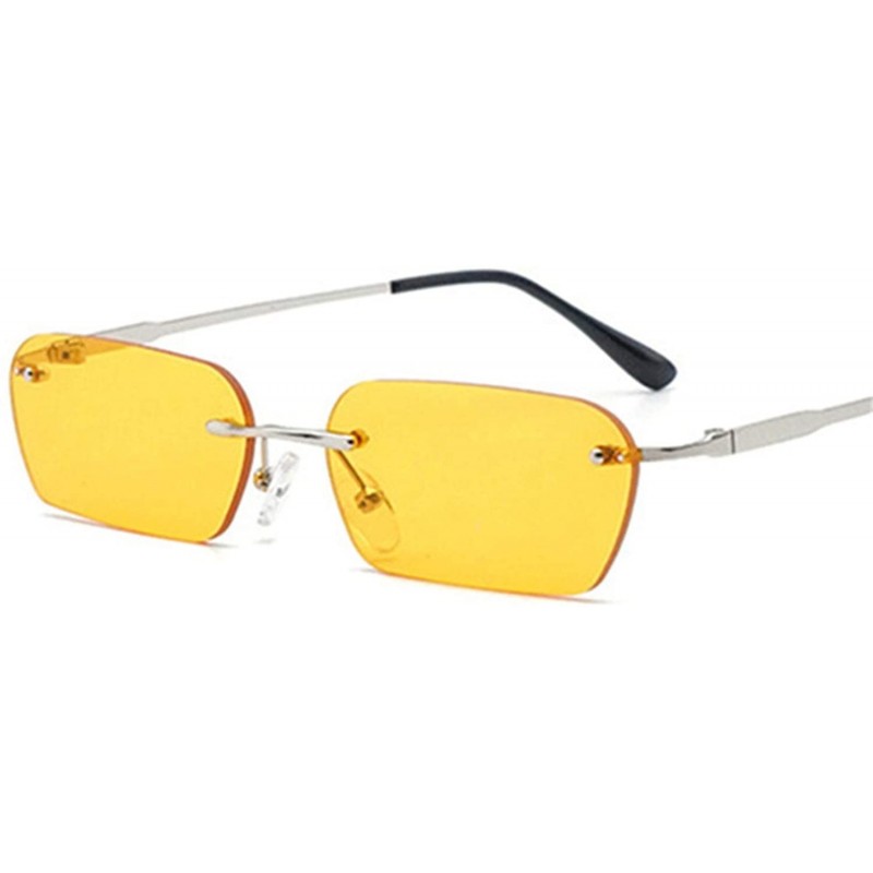 Oversized Sunglasses Women Vintage Cat Eye sun Glasses Men Retro Small Yellow Glass UV400 - As Picture-2 - CF18W5SE9I6 $21.67