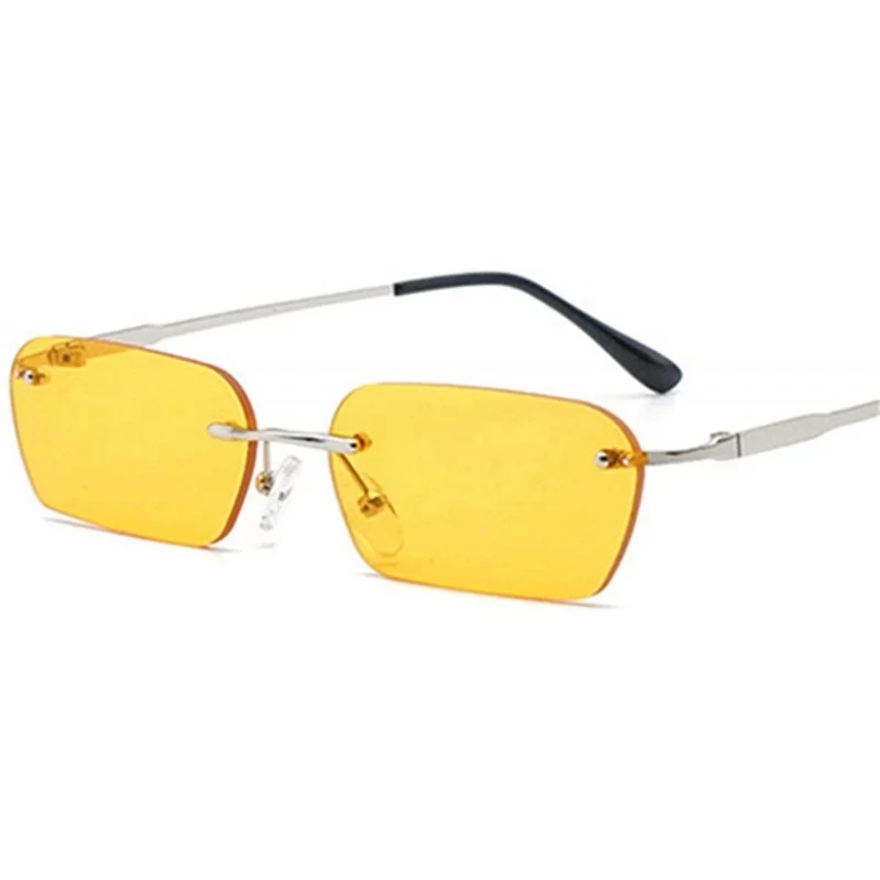 Oversized Sunglasses Women Vintage Cat Eye sun Glasses Men Retro Small Yellow Glass UV400 - As Picture-2 - CF18W5SE9I6 $21.67