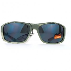 Rectangular Xloop Mens Sunglasses Matted Camo Camouflage Print Rectangular Shades - Gray Camo - C81875OOH5D $12.94