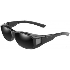 Goggle Wear Over Prescription Glasses Sunglasses Polarized Women Men - Black - CE18UXNEZ22 $18.70