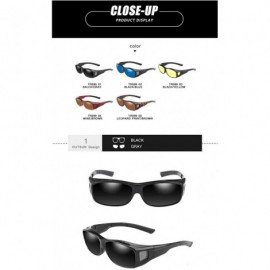 Goggle Wear Over Prescription Glasses Sunglasses Polarized Women Men - Black - CE18UXNEZ22 $18.70