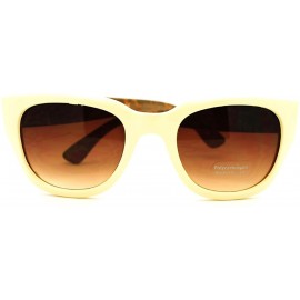 Square Womens Sunglasses Chic Square Cateye Animal Print Frame - Beige Brown - C811FDG6JNF $9.67