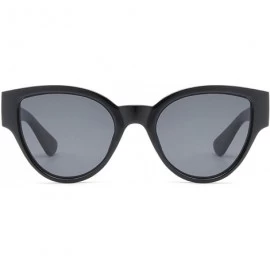 Oversized Retro Cat Eye Sunglasses Hiphop Sun Glasses High Fashion Luxury Gold Millionaire Rapper Swag Glasses - Black 1 - CX...