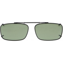 Rectangular Grey/Brown/G15 Lens 3-pack Clip-on Polarized Sunglasses 54x34MM - Mix - CA12N4YYIF1 $19.44