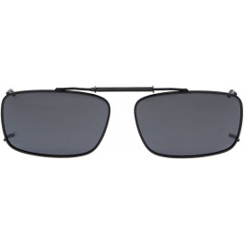 Rectangular Grey/Brown/G15 Lens 3-pack Clip-on Polarized Sunglasses 54x34MM - Mix - CA12N4YYIF1 $19.44