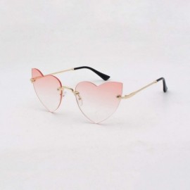 Rimless Polarized Protection Sunglasses Rimless Sunglass - Pink - CN19039C85W $8.86