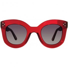 Aviator "Monroe" Designer Sunglasses - Candy Red/Grey Gradient - CP18SCOEHUU $45.11