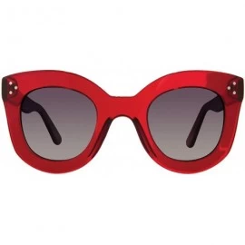 Aviator "Monroe" Designer Sunglasses - Candy Red/Grey Gradient - CP18SCOEHUU $45.11