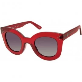 Aviator "Monroe" Designer Sunglasses - Candy Red/Grey Gradient - CP18SCOEHUU $45.11