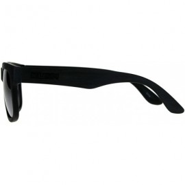 Square KUSH Sunglasses Wood Textured Square Rectangular Frame Mirror Lens - Black (Silver Mirror) - CB18CKOUXQW $8.43