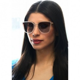 Sport Made In ITALY Cat Eye Polarized Lens Metal Frame Ladies Sun glasses Ds1552 - Ivory - CQ189NHEES9 $26.88