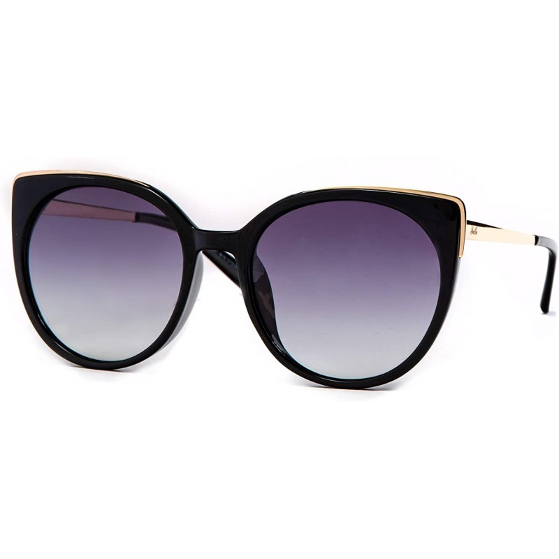 Oversized Theodore Cat-Eye Polarized Women's Sunglasses - CX18YKH0O4Q $21.97