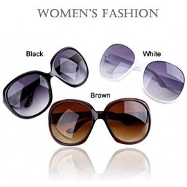 Oversized Women's Retro Vintage Style Shades Fashion Oversized Sunglasses Outdoor Driving Eyewear Glasses - White - C618TA92R...