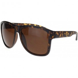 Oversized Mens Trendy Oversize Hipster Horn Rim Sporty Plastic Sunglasses - Tortoise Brown - C518Q96D9GI $10.95