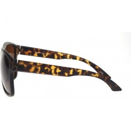 Oversized Mens Trendy Oversize Hipster Horn Rim Sporty Plastic Sunglasses - Tortoise Brown - C518Q96D9GI $10.95