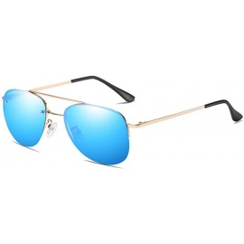 Aviator Sunglasses Men's Polarizing Sunglasses Classic Toad Lens Polarizing Sunglasses Driving - E - C118Q92ZDRU $36.59