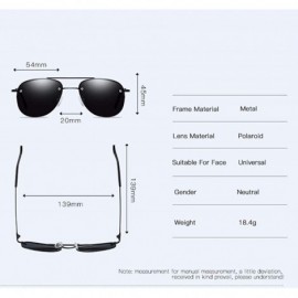 Aviator Sunglasses Men's Polarizing Sunglasses Classic Toad Lens Polarizing Sunglasses Driving - E - C118Q92ZDRU $36.59