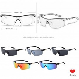 Rimless New Season Al-Mg Sport Men Polarized Sunglasses Ultra Light UV Protection Shades For Driving Cycling Fishing Golf - C...