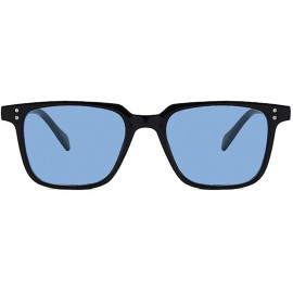 Square Polarized Moscot Sunglasses Glasses Through - Black1 - CF193WZNC9H $12.67