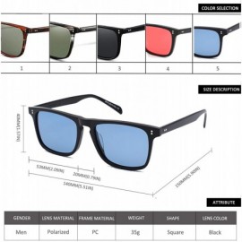 Square Polarized Moscot Sunglasses Glasses Through - Black1 - CF193WZNC9H $12.67