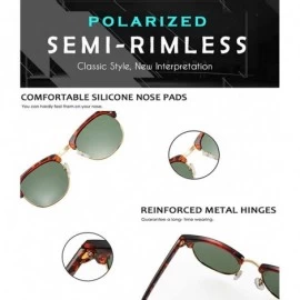 Semi-rimless Half Frame Polarized Sunglasses for Women and Men Driving Sun glasses 100% UV Blocking Retro Brand Sun Glasses -...