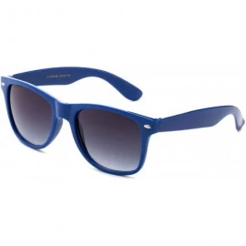 Wayfarer 80's Classic Blue Brothers Horn Rimmed Style Retro Colors Packs Vintage Retro Sunglasses (6 PACK) - 6 Pack- Blue - C...