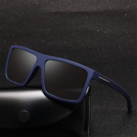 Oversized Men Sunglasses Polarized Flat Top Sunglasses Driving Sun Glasses - Sand Black - CE194OIM4SK $26.74