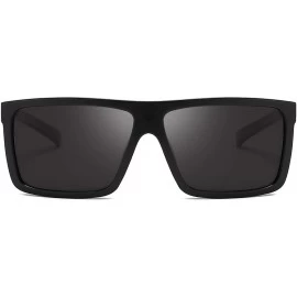 Oversized Men Sunglasses Polarized Flat Top Sunglasses Driving Sun Glasses - Sand Black - CE194OIM4SK $26.74