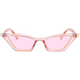 Square Women Cat Eyes Sunglasses - Vintage Ladies Square shade Glasses Goggle - Pink/Pink - CU18ET78OT8 $10.28