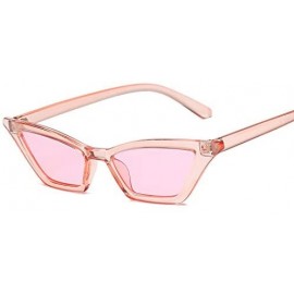 Square Women Cat Eyes Sunglasses - Vintage Ladies Square shade Glasses Goggle - Pink/Pink - CU18ET78OT8 $10.28