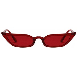 Aviator Fashion Women Glasses Vintage Cat Eye Sunglasses Ladies Small Frame UV400 Eyewear - Red - CS196HDQ2L5 $9.58