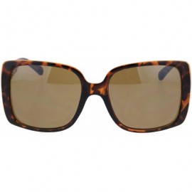 Butterfly Womens Unique Metal Chain Arm Rectangular Butterfly Fashion Sunglasses - Tortoise Brown - C118QINTE8Y $8.04