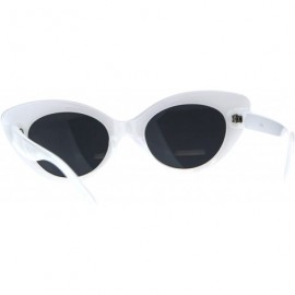 Cat Eye Womens Classic Cat Eye Mod Plastic Goth Sunglasses - Pearl Black - CO18E4I5H3O $13.60