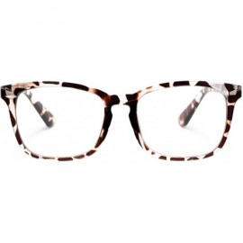 Aviator Non-Prescription Glasses for Women Men Clear Lens Square Frame Eyeglasses - A1 Leopard - CZ18Z3ZT6W3 $9.24