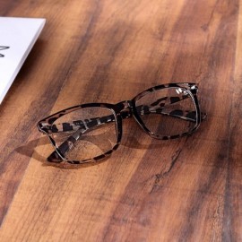 Aviator Non-Prescription Glasses for Women Men Clear Lens Square Frame Eyeglasses - A1 Leopard - CZ18Z3ZT6W3 $9.24